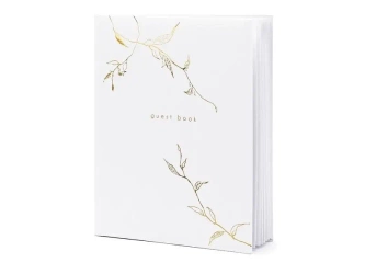 Księga Gości Guest book 20x24.5cm biały 22 kartki - PartyDeco
