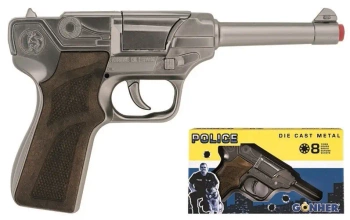 Pistolet metalowy policyjny 8 naboi - Gonher