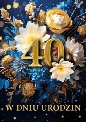 Karnet B6 3D Urodziny 40 - Armin Style