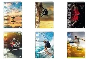 Zeszyt A5/32K kratka SPORT MIX (20szt) - Elisa