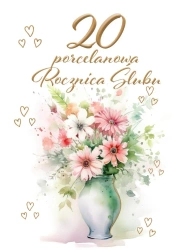 Kartka okolicznościowa Rocznica ślubu 20 - Trend