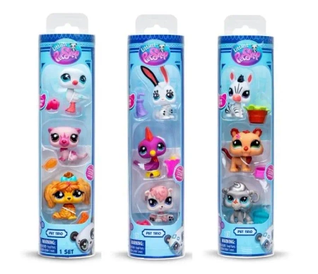 Littlest Pet Shop Zestaw 3 figurek seria 2 mix - TM Toys