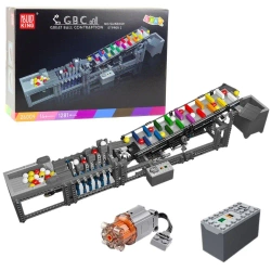 Klocki konstrukcyjne Tor na kulki z silnikiem - Leantoys