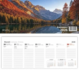 Kalendarz 2026 biurkowy poziomy mix - Panta Plast