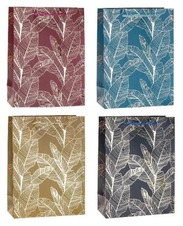 Torebka ozdobna 31x40x12cm hot-stamp mix ROZETTE