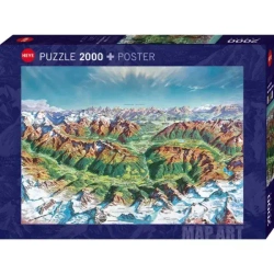Alpejski świat (Puzzle+plakat), 2000el
