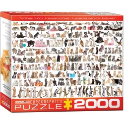 Puzzle 2000 The World of Cats 8220-0580 - Eurographics