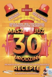 Karnet Urodzinowy z receptą 30 - YEKU