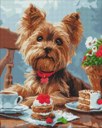 Diamentowa mozaika - Podwieczorek z yorkiem 40x50 - Ideyka