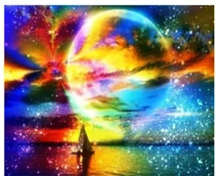 Diamentowa Mozaika Żaglówka kolorowy księżyc NO-1006297 - Norimpex