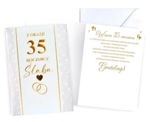 Karnet Rocznica ślubu 35 - Kukartka