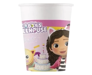Kubeczki papierowe Gabby's Dollhouse 200ml 8szt - Godan