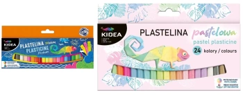 KIDEA PLASTELINA 48 KOLORÓW pastelowe +żywe kolory