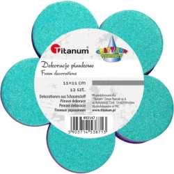Dekoracje piankowe kwiaty 12szt - Titanum