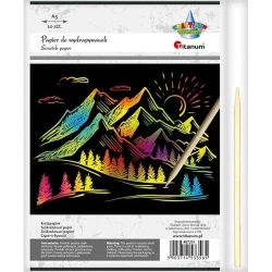 Papier do wydrapywanek 147x210mm czarny 10szt. - Titanum