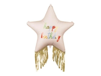 Balon foliowy Gwiazda z frędzlami 72x72cm - PartyDeco