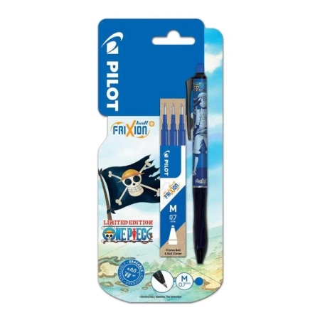 Pióro kulkowe Frixion niebieski+3 wkłady One Piece - PILOT