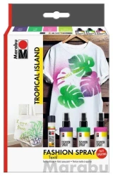 Farby do tkanin w spreju Tropical Island 4el - Marabu