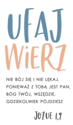 A Kartka składana - Ufaj wierz - Szaron