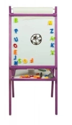 3toysm MPF Średnia tablica magnetyczna dwustronna drewniana fioletowa