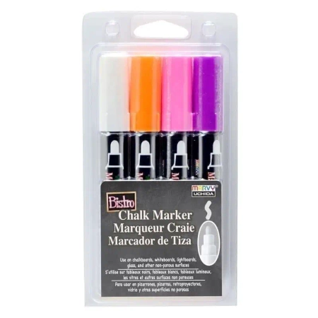 Markery kredowe Bistro Chalk 4 kolory - Marvy