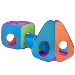 Namiot 3w1 z tunelem pomarańczowo niebieski - Baby Mix