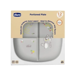 Talerz 3-dzielny szary 12m+ - Chicco