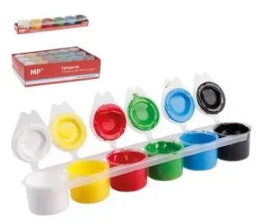 Farba plakatowe tempera 15ml 6 kolorów - MP Main Paper