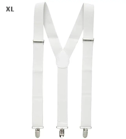 Białe szelki 115-120cm - Widmann