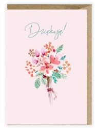 Kartka z podziękowaniem Kwiaty K112 - Cardie