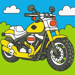 Malowanie po numerach -Motocykl Kids 25x25cm - Ideyka