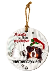 Zawieszka ceramiczna Boże Narodzenie Berneńczyk - Kukartka