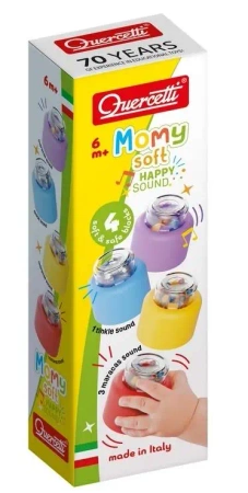 Klocki Momy Soft miękkie z grzechotką 4el - Quercetti