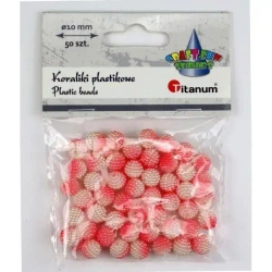 Koraliki plastikowe 10mm koralowe ombre 50szt - Titanum