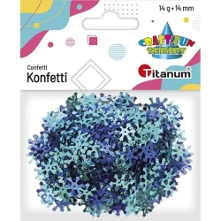 Konfetti Płatki śniegu14mm morski, ultramaryna 14g - Titanum