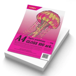 Papier kredowy powlekany A4 150 g/m gloss 100 ark - Tobby