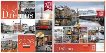 Kalendarz 2026 ścienny Classic City of Dreams - Kukartka