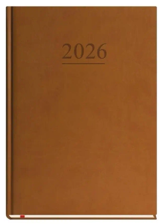 Terminarz 2026 A4 tygodniowy uniwersalny brązowy - praca zbiorowa