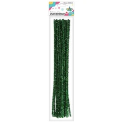 Druciki metalizowane zielone 30szt - Titanum