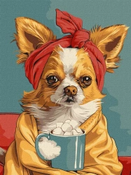 Malowanie po numerach - Wspaniała kawa 30x40cm - Ideyka