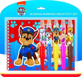 Zestaw markery Psi Patrol 5szt + notes +szablon - Jiri models