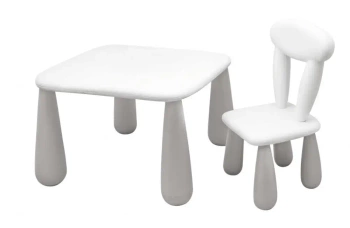 Stolik dla dzieci + krzesełko Luna Classic szary - Maltex