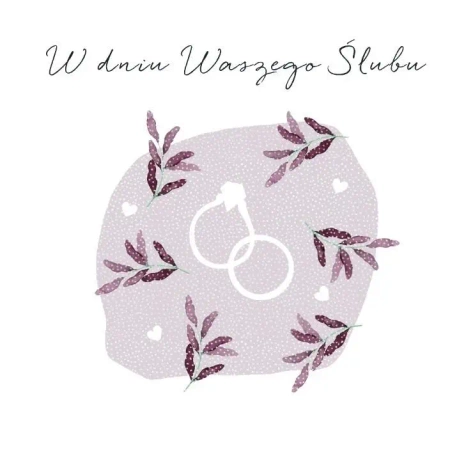 Karnet Swarovski kwadrat CL4516_PO Ślub obrączki - Clear Creations