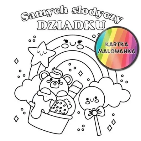 Karnet KW Kolorowanka słodycze Dziadek - Henry