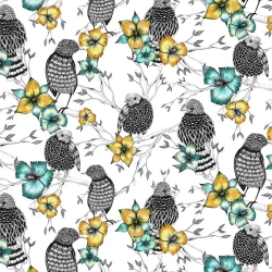 Karnet Swarovski kwadrat CL0409 Etniczne ptaki - Clear Creations