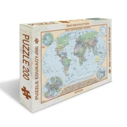 Puzzle 200 - Świat polityczny dla dzieci mapa - Artglob