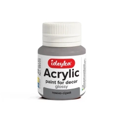 Farba akrylowa ciemnoszara 20ml - Ideyka