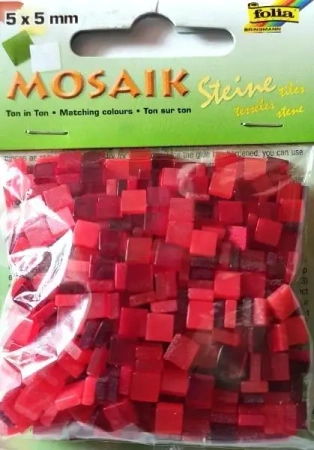 Mozaika kamyczki 5x5mm czerwona - Galeria Hobby