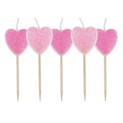 Zestaw świeczek walentynkowych na piku 5szt - Area