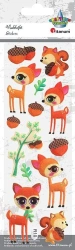 Naklejki wypukłe miękkie sarny, wiewiórki 13szt - Titanum